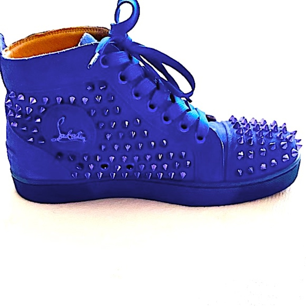 Christian Louboutin Louis Spike High-Top Trainers - Picture 1 of 9